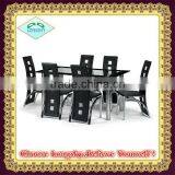 Modern Dining Table With Tempered Glass Top Dining Room Furniture Set Dining Table thumbnail-1