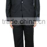 NAAMS MEN'S WOOL 2 BUTTON 2 VENT SLIM FIT SUIT JACKET FLAT FRONT PANT CHARCOAL thumbnail-1