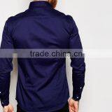High Quality Guangzhou Cotton Shirt, Custom Men Tight-fitting Long-sleeved Shirt Wholesale thumbnail-2