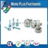 Taiwan JIS B1187 M3 M12 M3-0.5 x 8mm Phillips Pan Head Zinc Finish Steel Split Lock Washer SEMS Machine Screw thumbnail-2