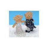 4mm Bicone Crystal Diy Beaded Wedding Teddy Bear Charms thumbnail-2