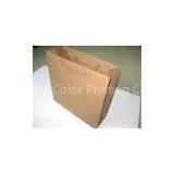 Gold and Brown Reusable Paper Handle Custom Printed Gift Bags for Shopping