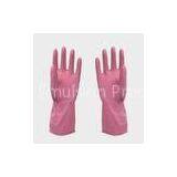 Women / Man Cycling Household Latex Gloves With Dip Flocklined