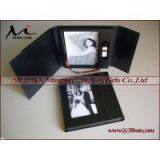 Leather CD DVD USB Flash Drive Packaging Storage Gift Case Box thumbnail-2