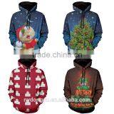 Unisex 3D Christmas Snowflake Sweatshirts/wodg Plus Size 3d Printed Cat Dog Hoodies/ Christmas Santa Jacket