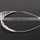 Pretty Tiara Wedding Bridal Crown Clear Rhinestones Crystal Headband thumbnail-2