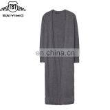 Long Cotton Cardigan Side Slit Hem Women Sweater thumbnail-1