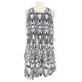 High Quality Crinkle Pleated Finished Chiffon Lady's Short Dress