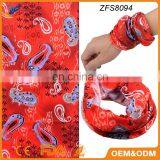 Paisley Printed Scarf High Quality Digital Printing Riding Headscarf Tube Bandana thumbnail-1