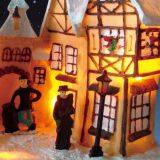X'mas House With 10 Light Set Play Snowman Polyresin Christmas House Decoration thumbnail-3
