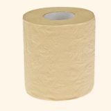 Eco-friendly unbleached bamboo toilet paper customized logo printing standard roll brown color