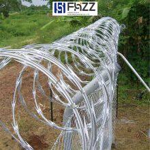Hot-dip Galvanized or Stainless Steel Concertina Long Razor Barbed Tape Obstacles thumbnail-2