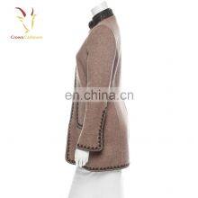 Ladies Cashmere Wool Blend Long Coat Overcoat thumbnail-2