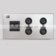 Conference Room Power 3 Pin XLR Electric Aluminum Wall Socket Outlet thumbnail-4