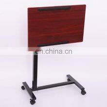 Good Quality Cheap Hospital Mobile Overbed Wooden ABS Folding Dinning Table thumbnail-4