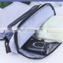 Factory Supply Custom Travel Zip Pouch Black Small Women Custom Logo Makeup Bag Cosmetic thumbnail-2