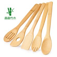 Bamboo serving spoon sale from China bamboo wood spoons set Wholesale