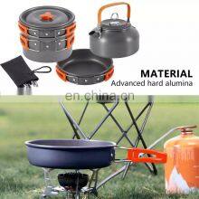 Aluminum Camp Cookwar Outdoor Cooking Kit Hiking Tableware Tourism Equipment Kettle Pot Frying Pan BBQ Picnic thumbnail-3