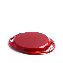 Cast Iron Enamelled Skillet Enamelled Steak Skillet Round Pan With Two Ears Red Enamelled Skillet thumbnail-2