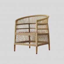 Outdoor All-weather Wicker Woven Handmade Dining Room Rattan Armchair Hotel Villa Garden thumbnail-3