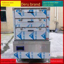 Seafood Steamer Cabinet, All Stainless Steel Thickened, Three-door Soup Stewing Cabinet, Electromagnetic Steaming and Stewing Cabinet, Double-door Steamer, Automatic Control thumbnail-1