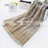 Best Selling Loop Yarns Woven Plaid Fashion Ladies Winter Shawl thumbnail-6