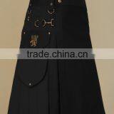 Active Men Black Utility Modern Kilt Made Of Fine Quality Poly Cotton Material thumbnail-1