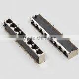 CAT5 Multi-port RJ45 Modular PCB Jack With Shield