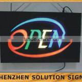 LED Illuminant Resin Board Neon Open Sign