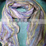 Cotton Striped Scarves & Stoles thumbnail-1