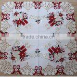 100% Polyester Embroidered Table Cloth for Christmas thumbnail-1