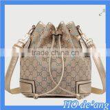 Hogift High Quality PU Leather Drawstring Bucket Handbag Shoulder Purse thumbnail-2