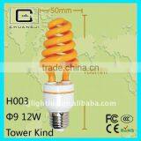 H003 super brightness high quality colorful cfl bulb