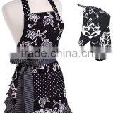 Full Colors Printing Aprons Women's Original Sassy Black Apron Oven Mitt Bundle thumbnail-1