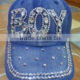 2016 New Design Bling Denim Baseball Cap