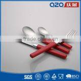 Thick Materials Plastic Handle Red Stainless Steel Frozen Cutlery Sets thumbnail-2