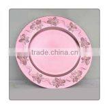 Decorative Plastic Pink Flower Plates thumbnail-1