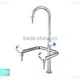 Stainless Steel Benchtop Triple Outlet Lab Faucet