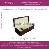 Antique Faux Leather Wine Box/Wooden Wine Carrier/PVC Wine Case thumbnail-1