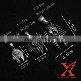 Stainless Steel Jewelry Hip Hop Essential Silver Black Pharaoh King Tut Pendant Big Middle and Small Size Jewelery thumbnail-2