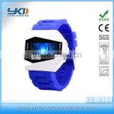 LED digital silicone plane head watch for students