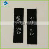 2016 High Density Damask Woven Label End Fold Soft Material Black Main Label For Clothing thumbnail-1