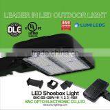 LUMILEDS Chips and MW Driver Led Parking Lot Light 120w Dlc With Aluminum Housing Fixture