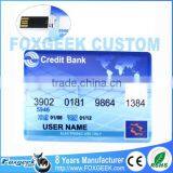 100% Custom Promotional Credit Card Business Card USB Flash Drive Real Capacity Memory Stick Logo Printing Wholesale Bulk