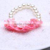 Hot Kids Baby Girls Jewelry Imitation Pearl Beads Cute Flower Necklace Bracelet Lovely Children Set Gift thumbnail-4