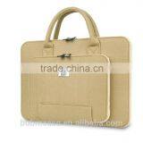 BUBM 2016 New Fashion Felt Laptop Sleeve Case Bag/ Notebook Computer Case / Briefcase Carrying Grey Bag for Lady thumbnail-6