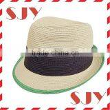 Custom made straw personalized fedora hats, cheap vintage fedora hat