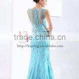 Gorgeous Handmade Beaded Sleeveless Sexy Long Dubai Designers Wholesale Evening Dress thumbnail-5