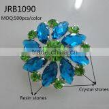 Wholesale Cheap Handmade Colorful Flower-shaped Resin Rhinestone Button for Shoe Decoration
