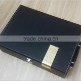 Wholesale custom high-grade black PU leather 2 bottles of red wine champagne boxes